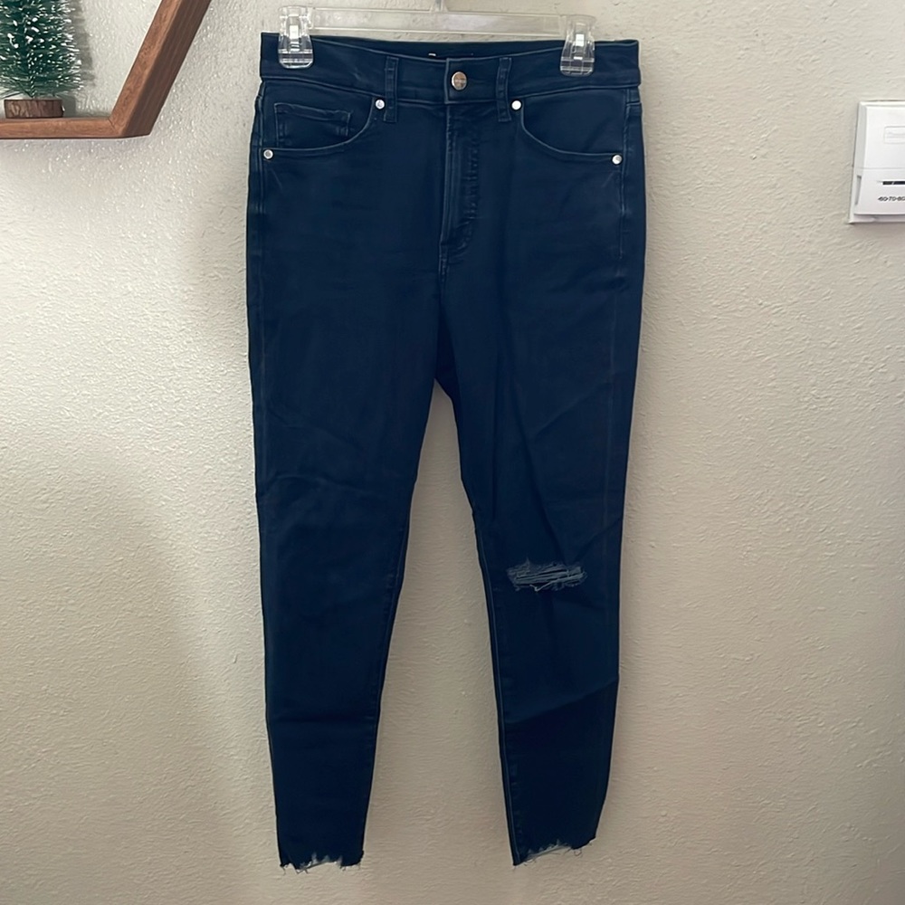 Women’s Express Dark Wash Distressed Skinny Jeans